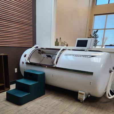 Tesla MedBed HBOT session room at Haven of Wholeness in Oklahoma City